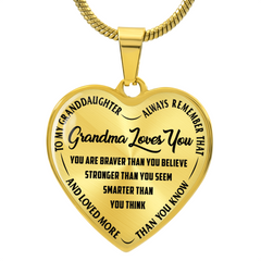Grandma Loves You - Heart Necklace