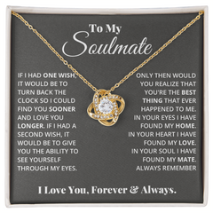 To My Soulmate - Love Knot Necklace