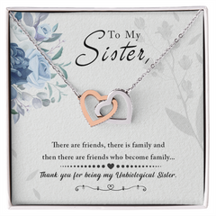 To My Sister - Interlocking Hearts Necklace