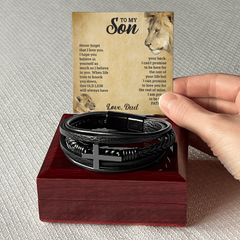 To My Son - Cross Bracelet