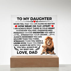 To My Daughter Braver – Acrylic Square